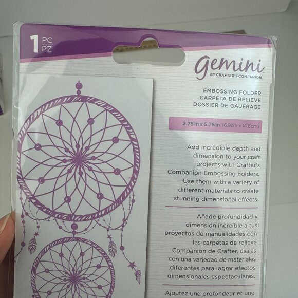 Dreamcatcher Gemini Crafters Companion Embossing Folder Emboss Craft Scrapbook - Picture 10 of 12